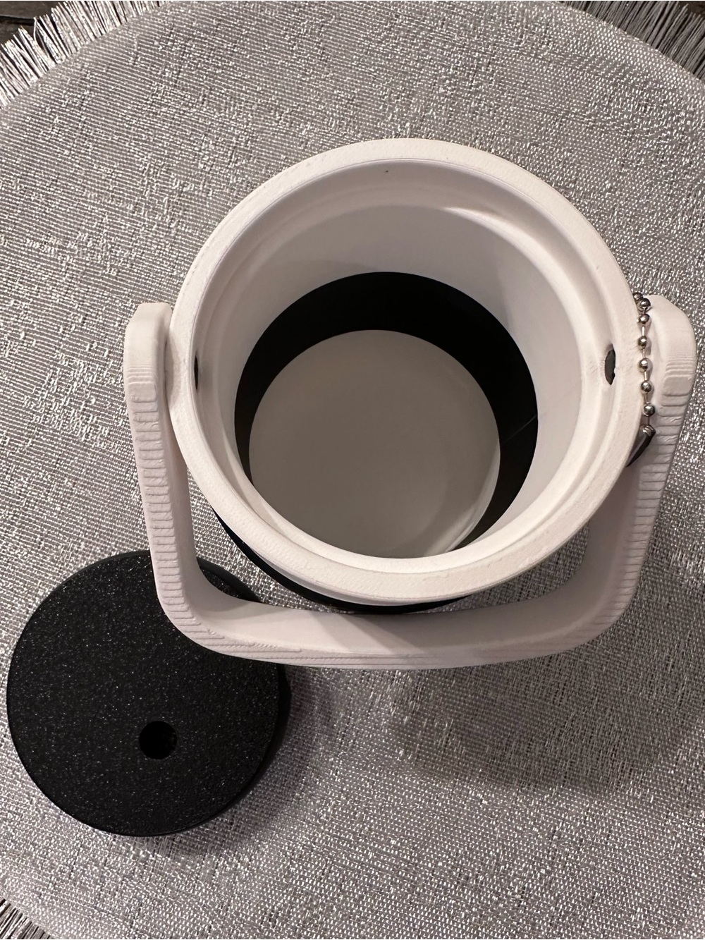 Snoopy Themed Black & White Can Cooler with Can Tab Opener Charm & Straw Topper - Picture 4 of 7